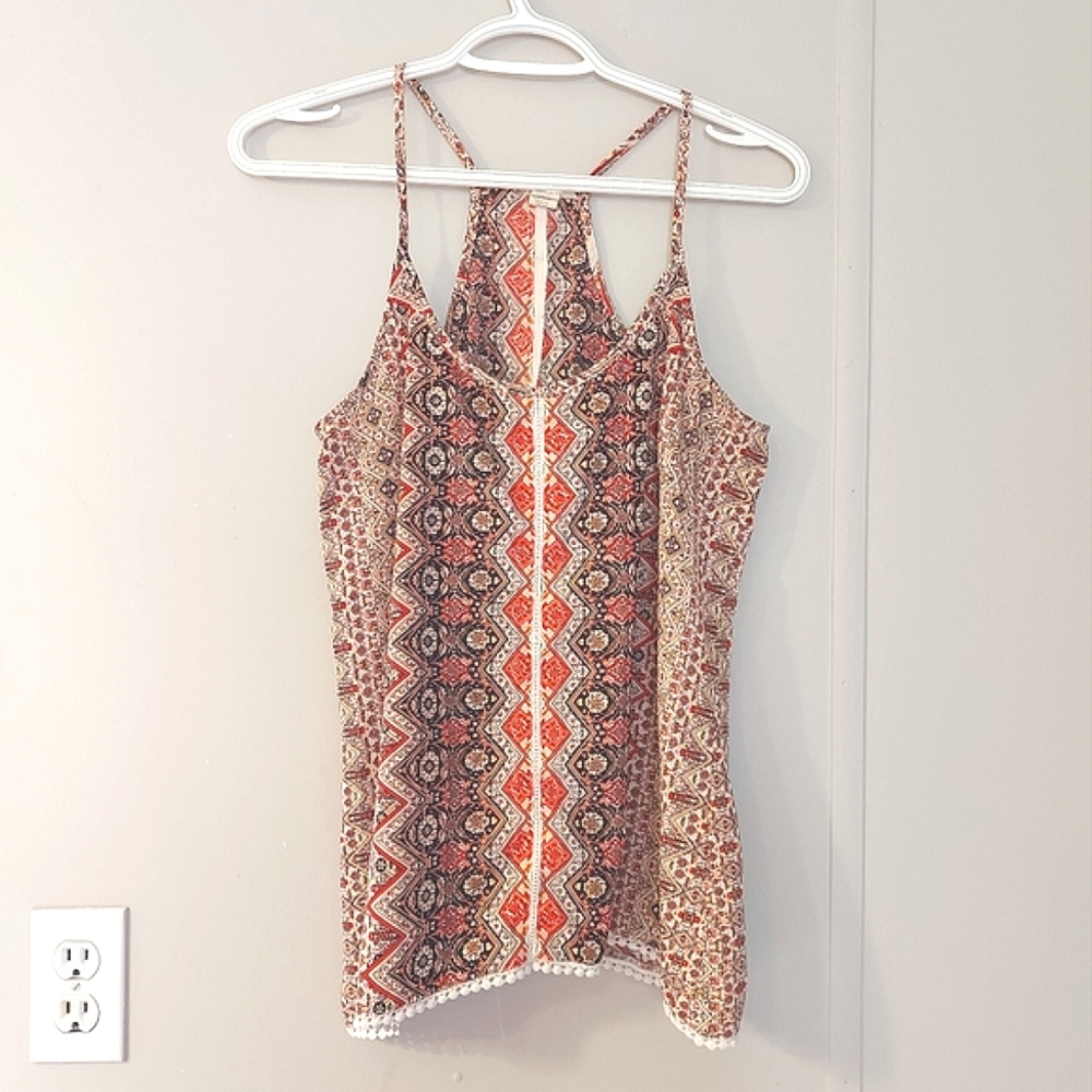 Patterned Racer Back Top